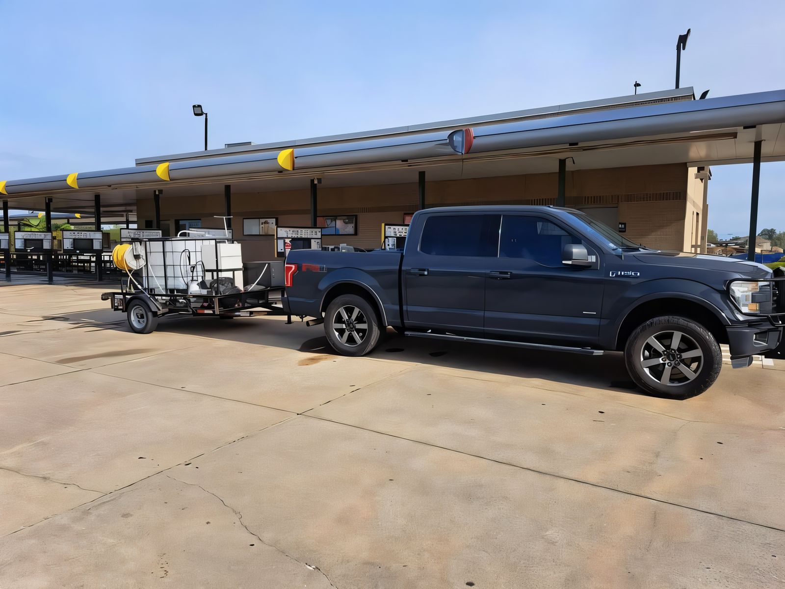 Josh’s truck and pressure washing trailer